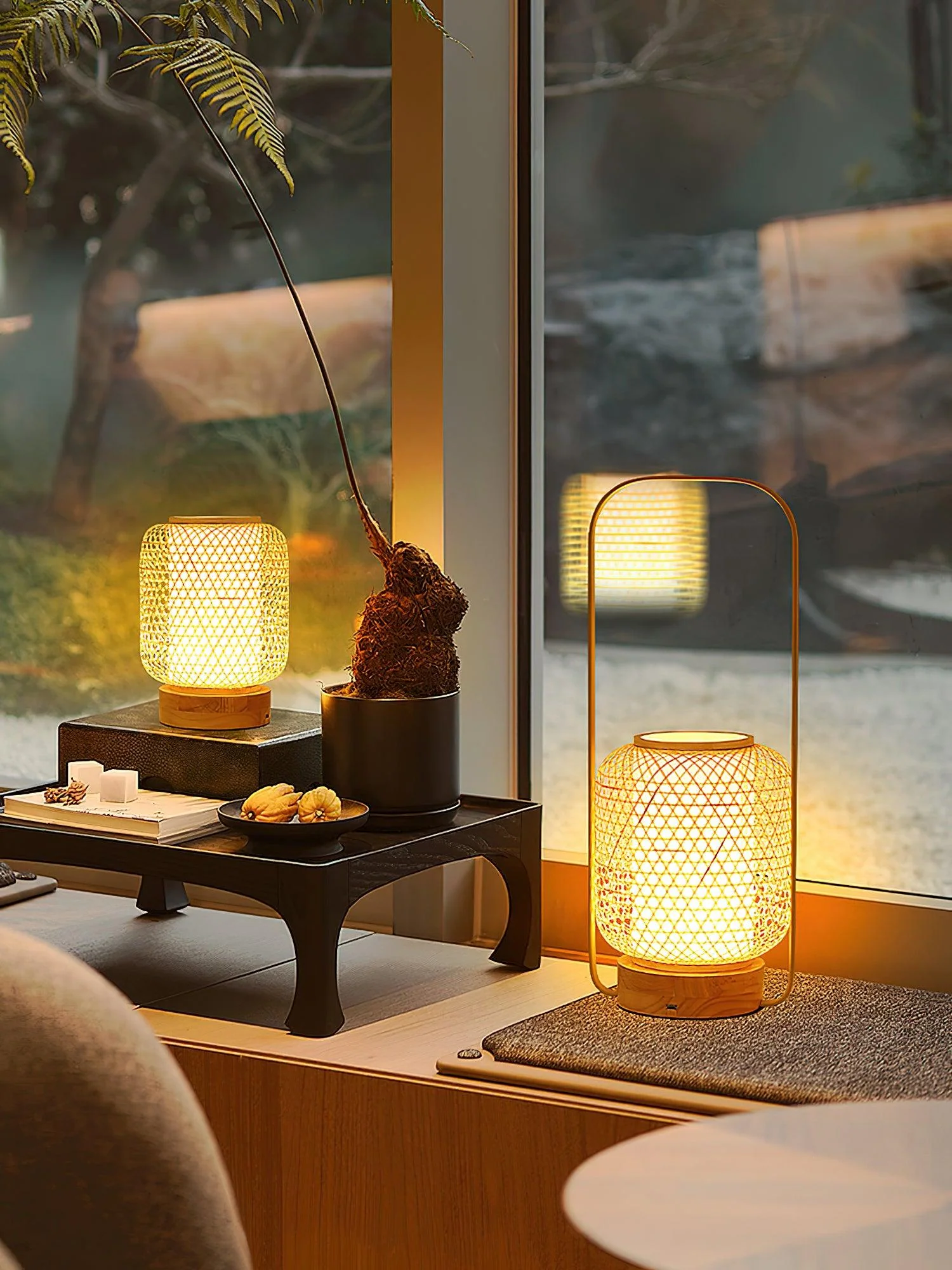 Bamboo Lantern Table Lamp - Image 9