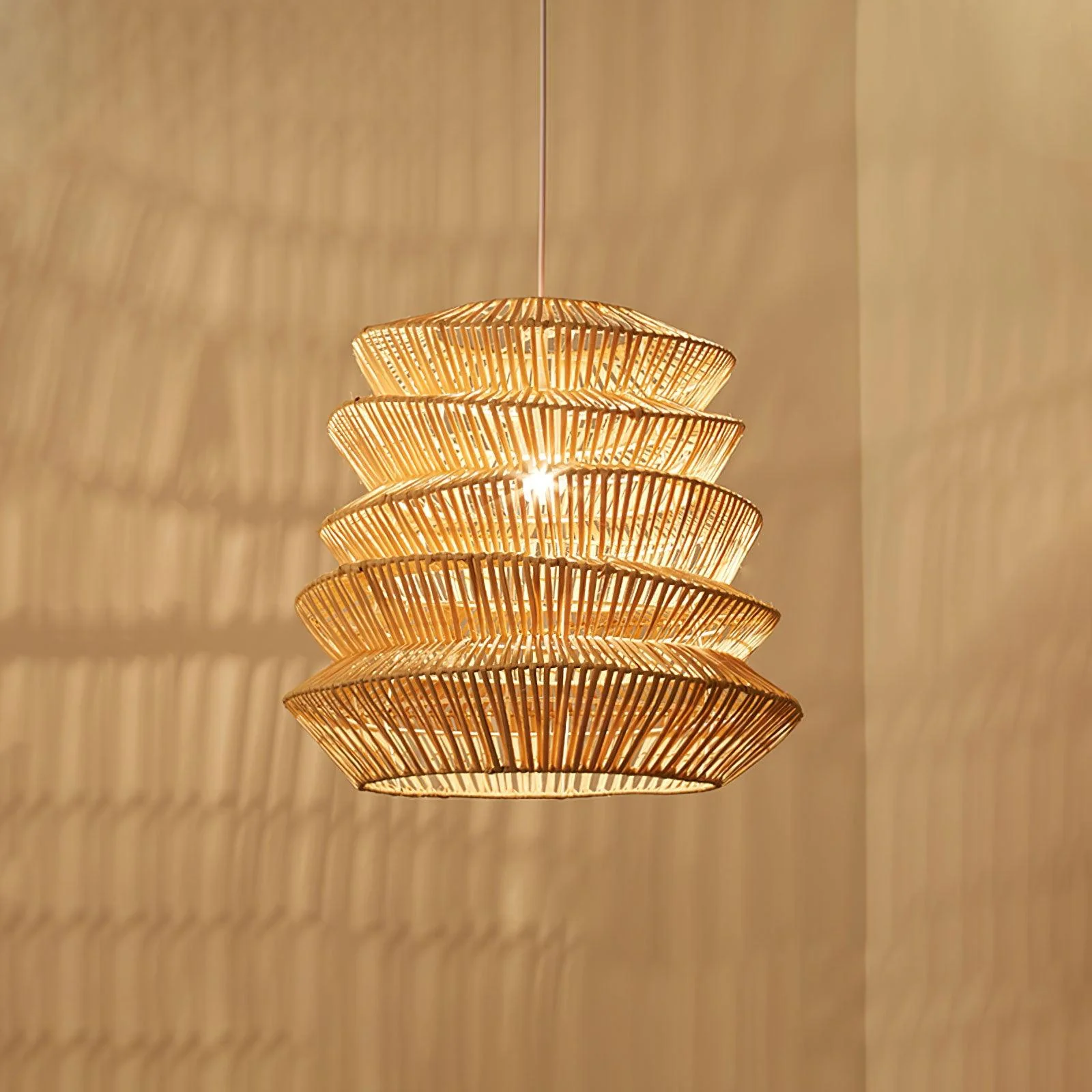 Bamboo Spiral Pendant Lamp - Image 10