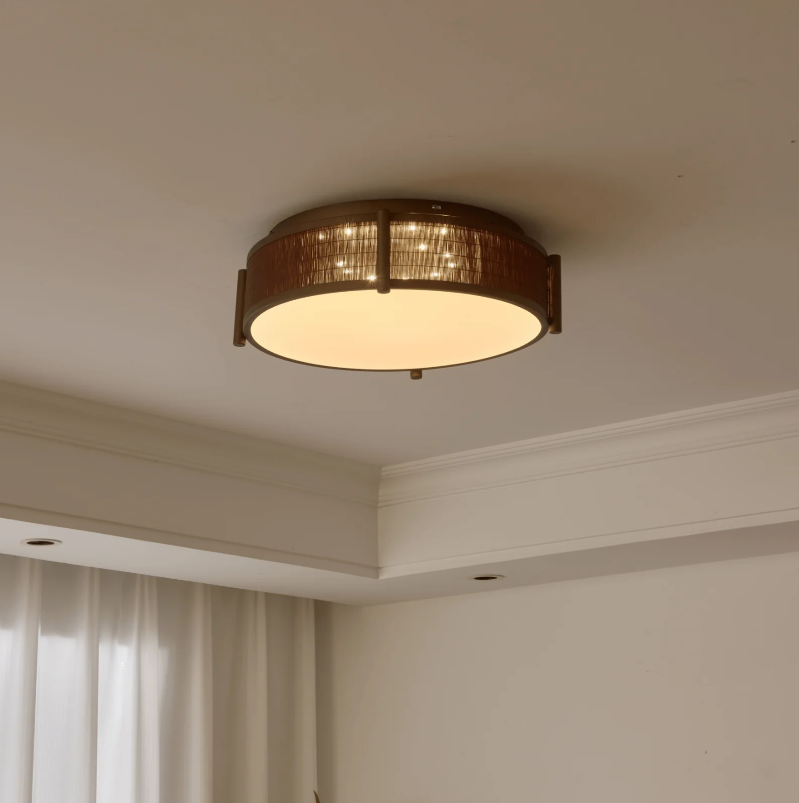 Bamboo Weave Ceiling Lamp - Image 3