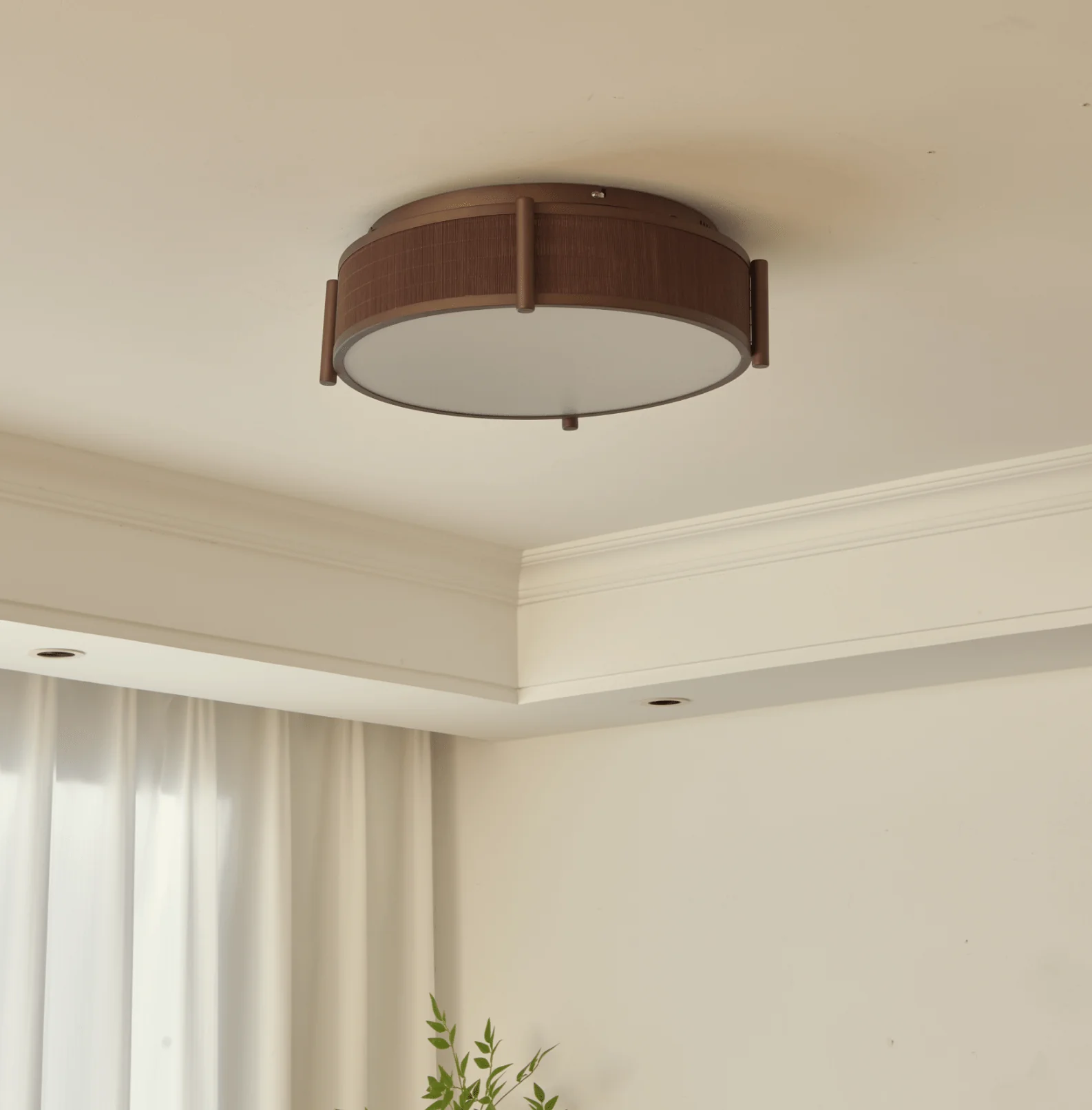 Bamboo Weave Ceiling Lamp - Image 4