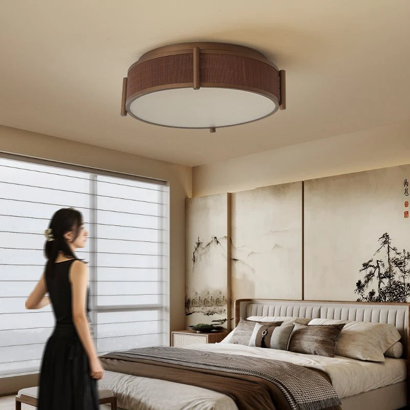 Bamboo Weave Ceiling Lamp - Image 7