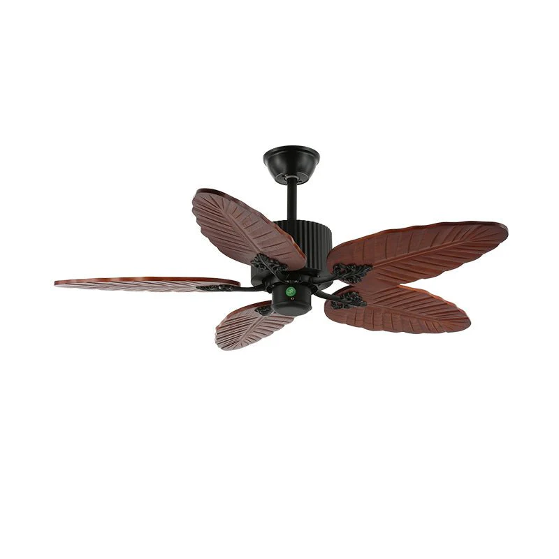 Banana Wood Leaves Ceiling Fan Light - Image 13