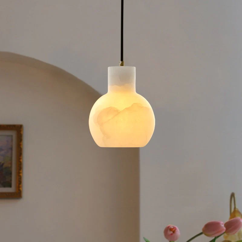 Bell Jar Alabaster Cluster Chandelier - Image 11