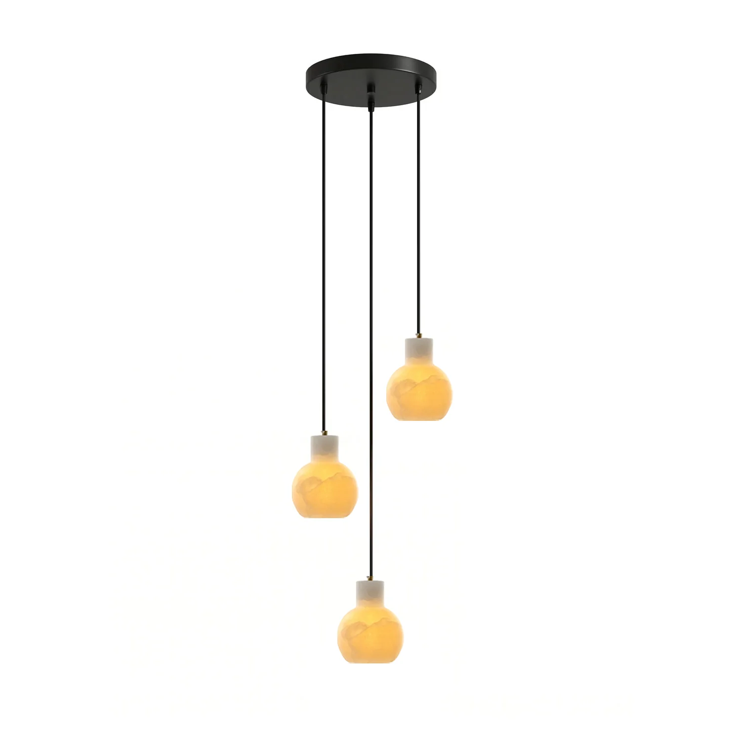 Bell Jar Alabaster Cluster Chandelier - Image 12
