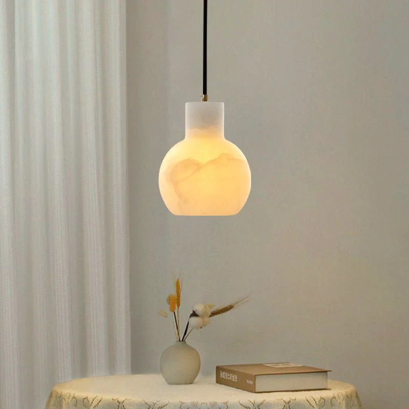 Bell Jar Alabaster Cluster Chandelier - Image 18