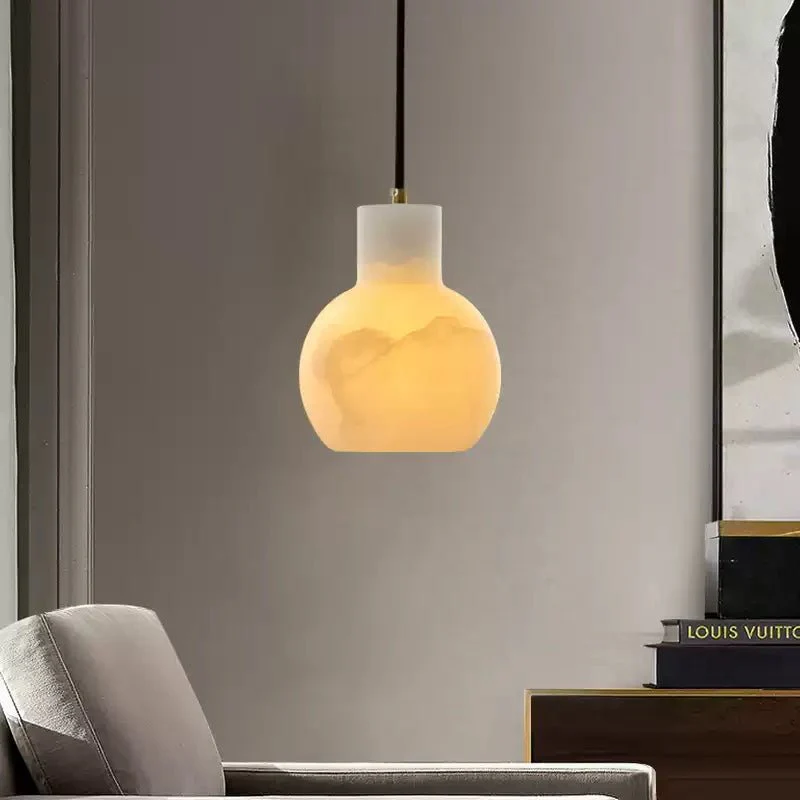 Bell Jar Alabaster Cluster Chandelier - Image 19