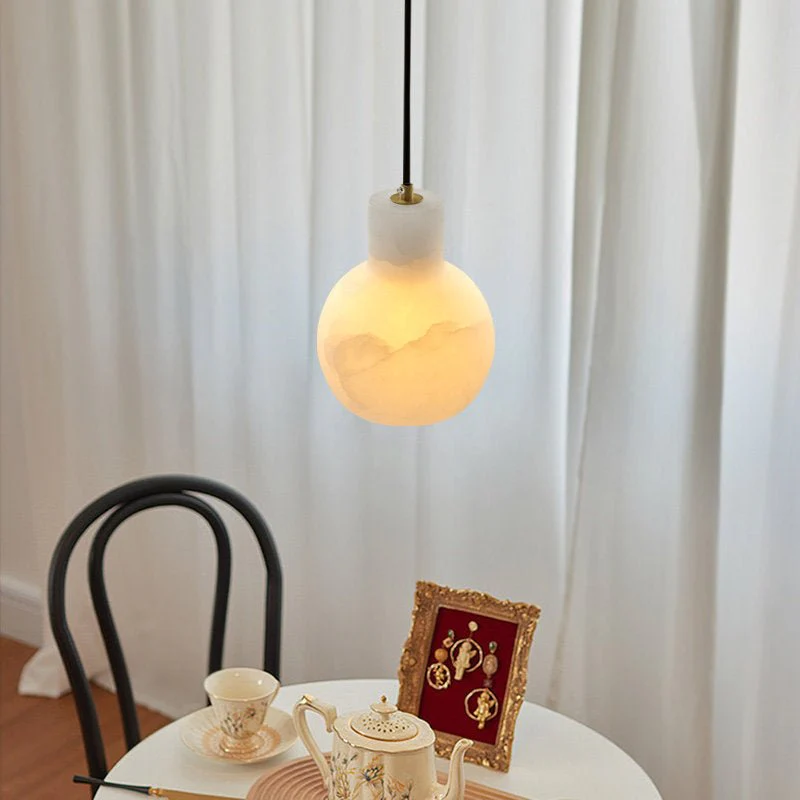 Bell Jar Alabaster Cluster Chandelier - Image 20