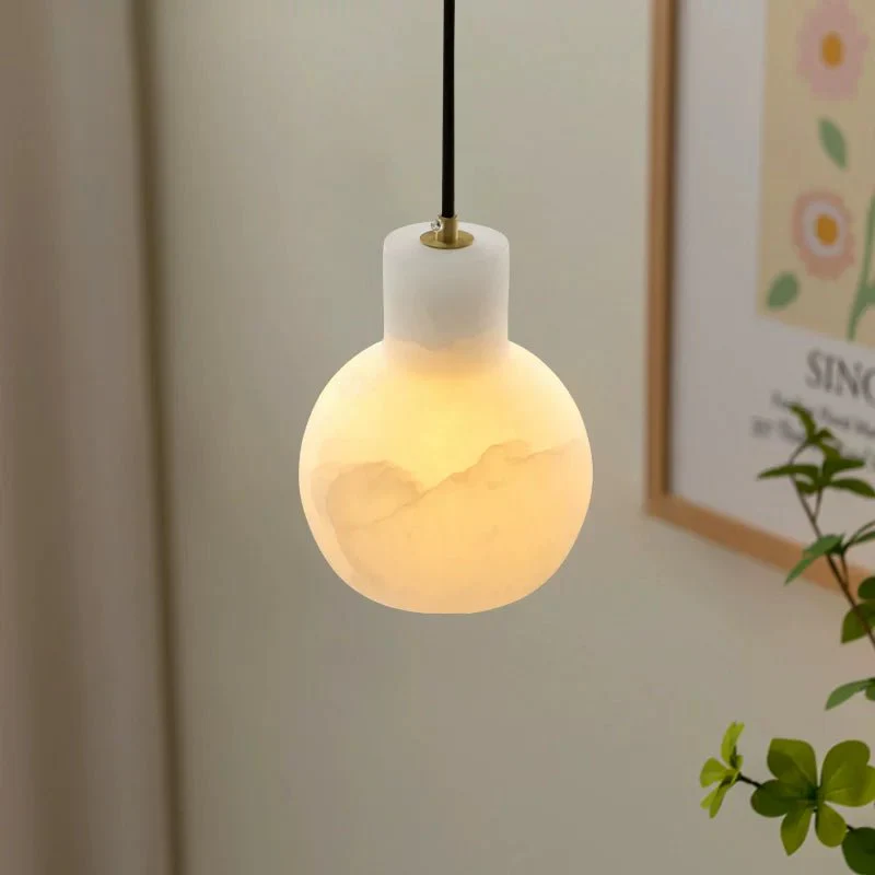Bell Jar Alabaster Cluster Chandelier - Image 21