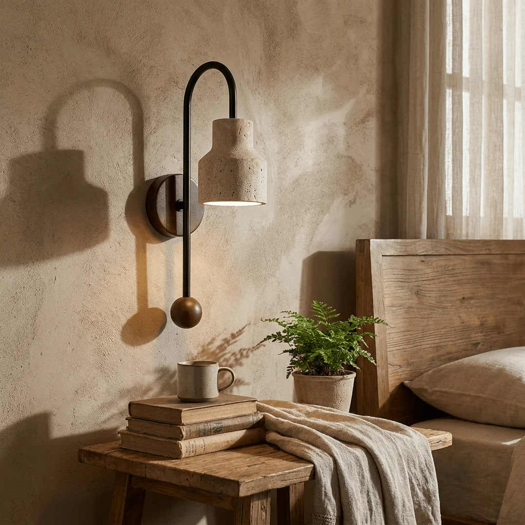 Bell Travertine Arc Sconce - Image 2