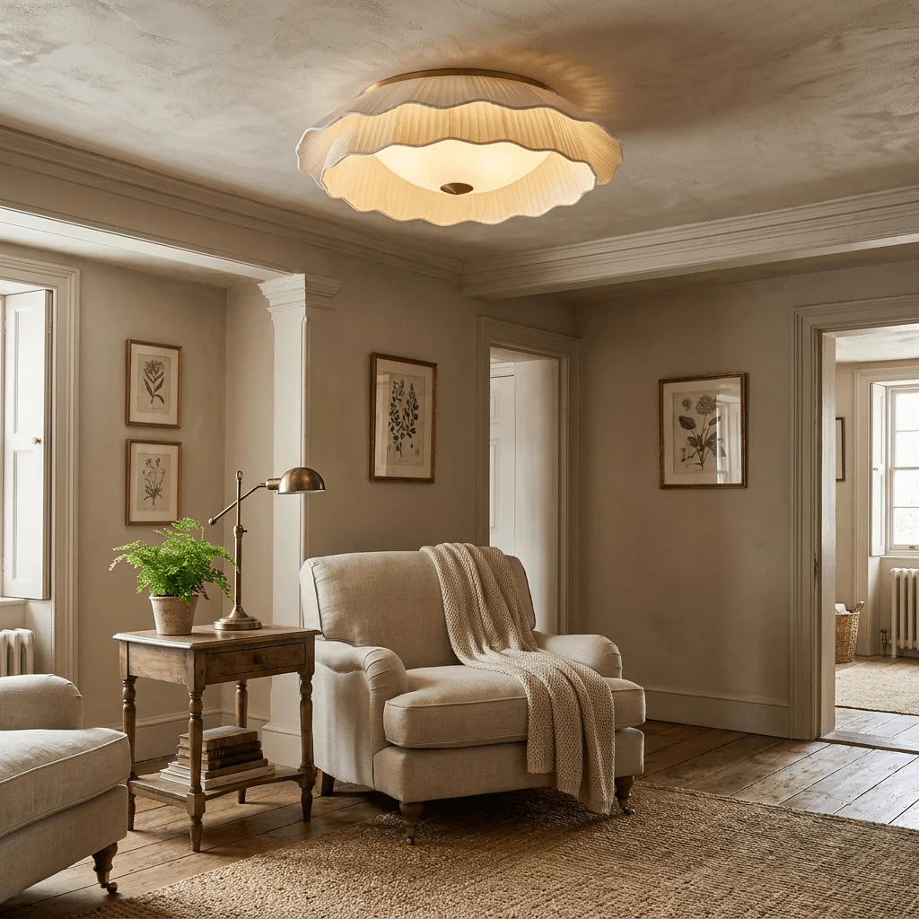 Belle Epoque Pleated Ceiling Light - Image 2