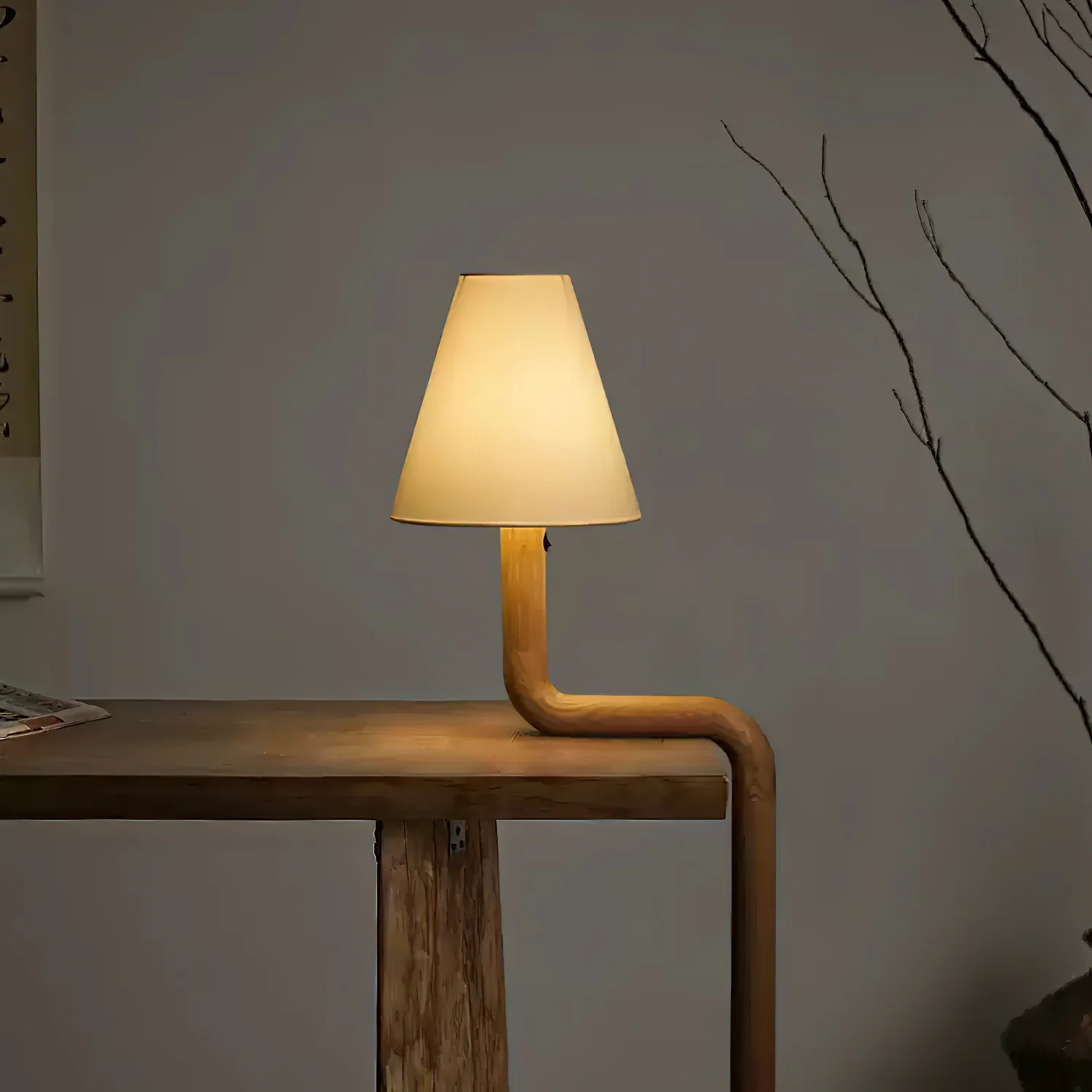 Bend Wood Table Lamp - Image 2