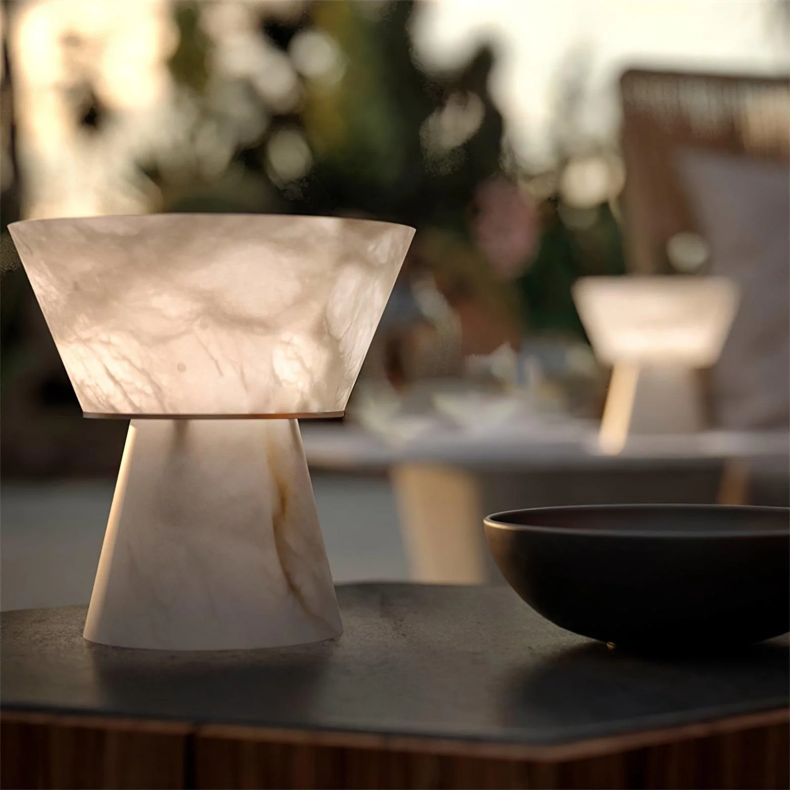 Beta Marble Alabaster Table Lamp - Image 7