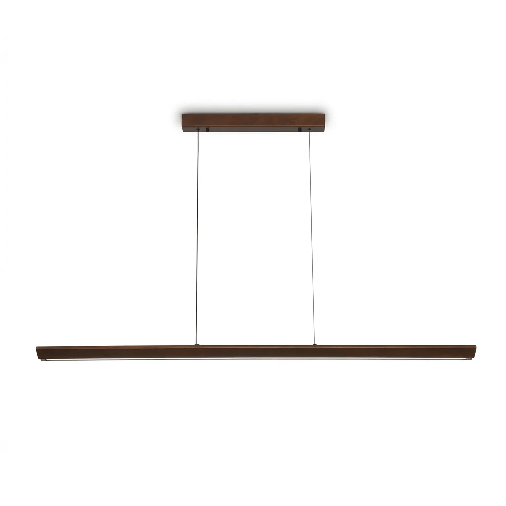 Beveled Wood Linear Pendant Lamp - Image 8