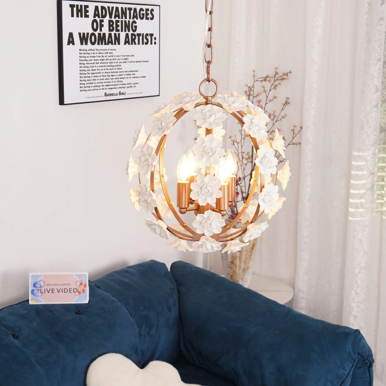 Bianca Floral Orb Chandelier - Image 15
