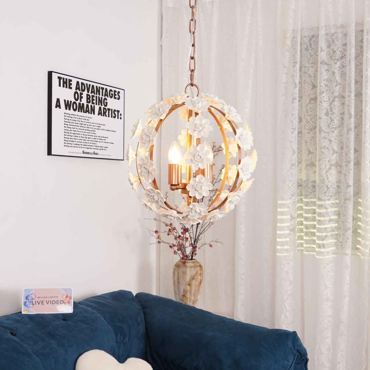 Bianca Floral Orb Chandelier - Image 16