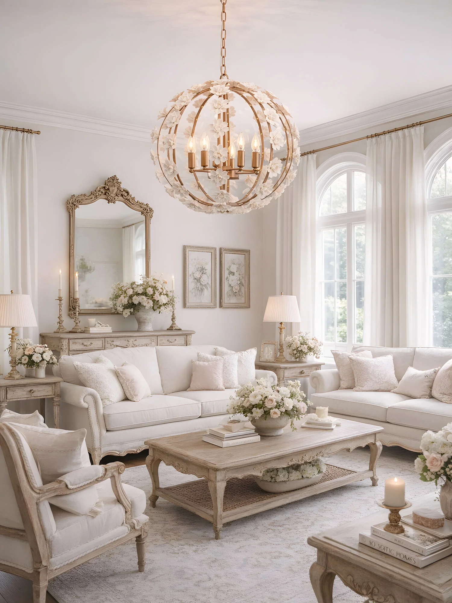 Bianca Floral Orb Chandelier - Image 3