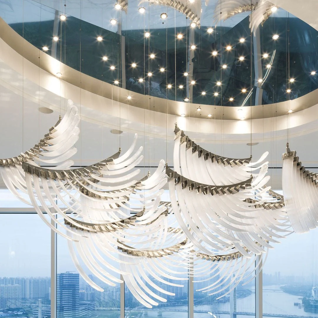 The Bird Feather Wings LED Chandelier | Custom Size & Made-to-Order Lighting for Luxury Homes & Commercial Spaces - Image 3