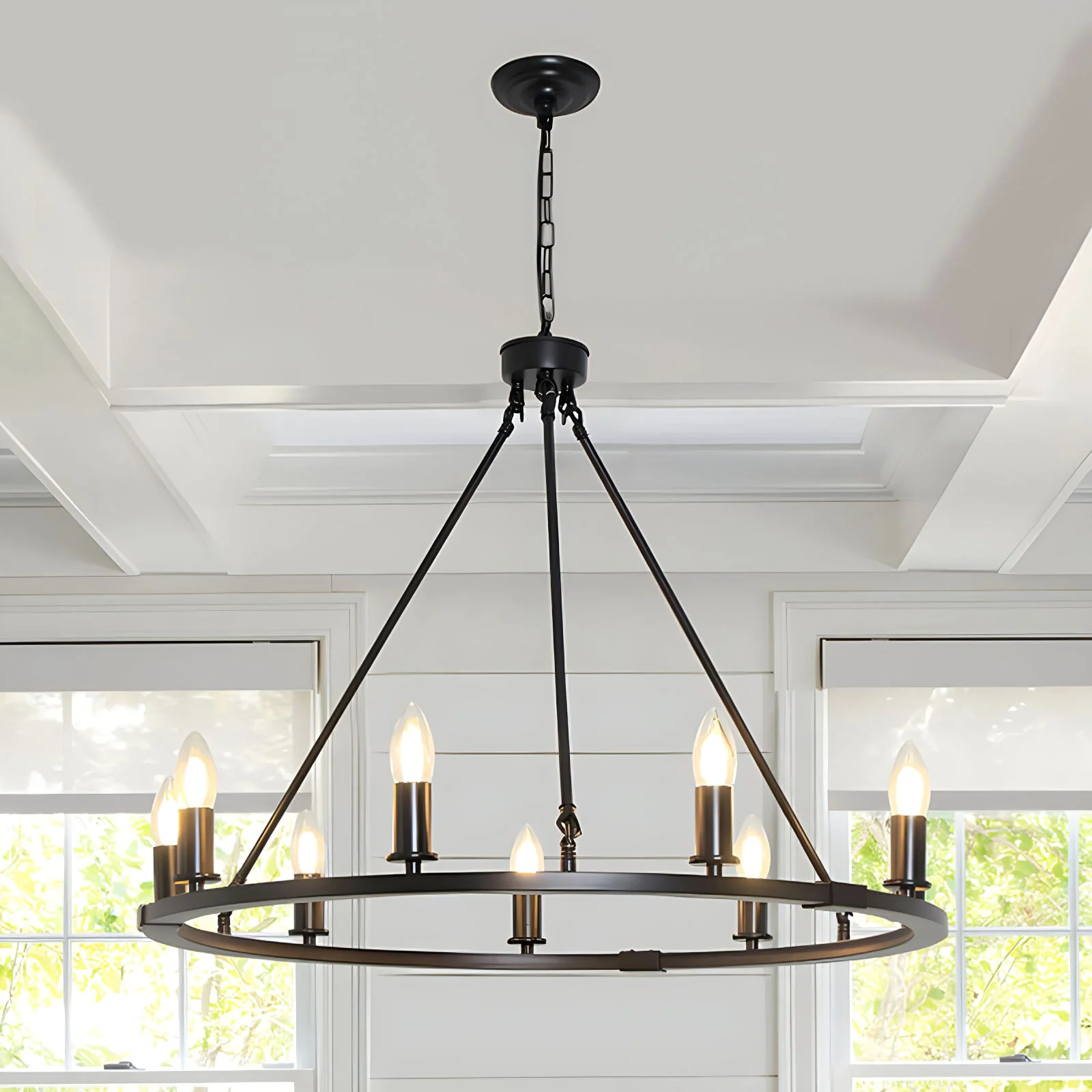 Black Candles Ring Chandelier - Image 10
