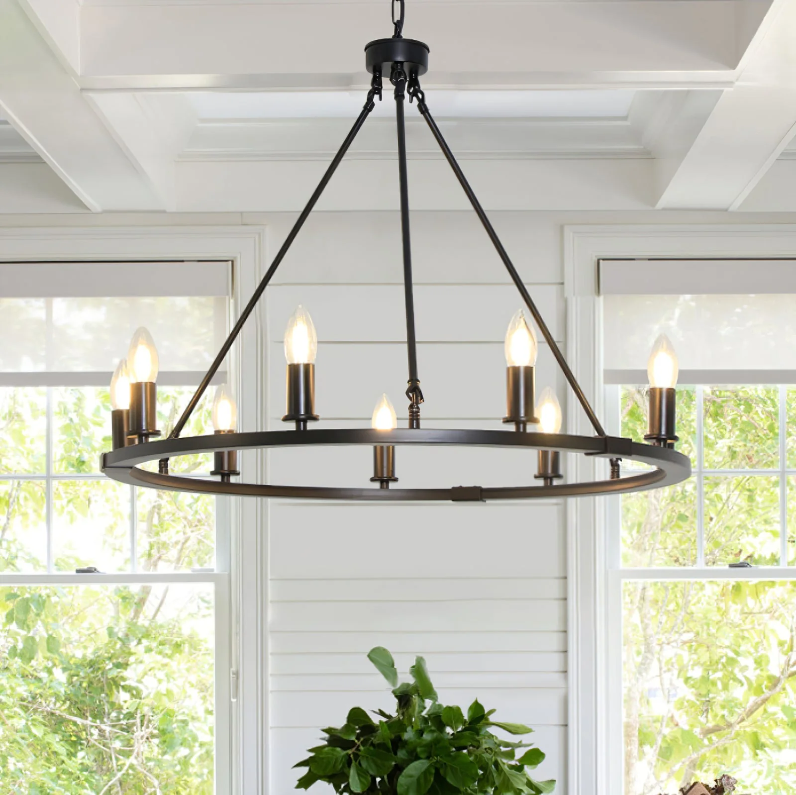 Black Candles Ring Chandelier - Image 11