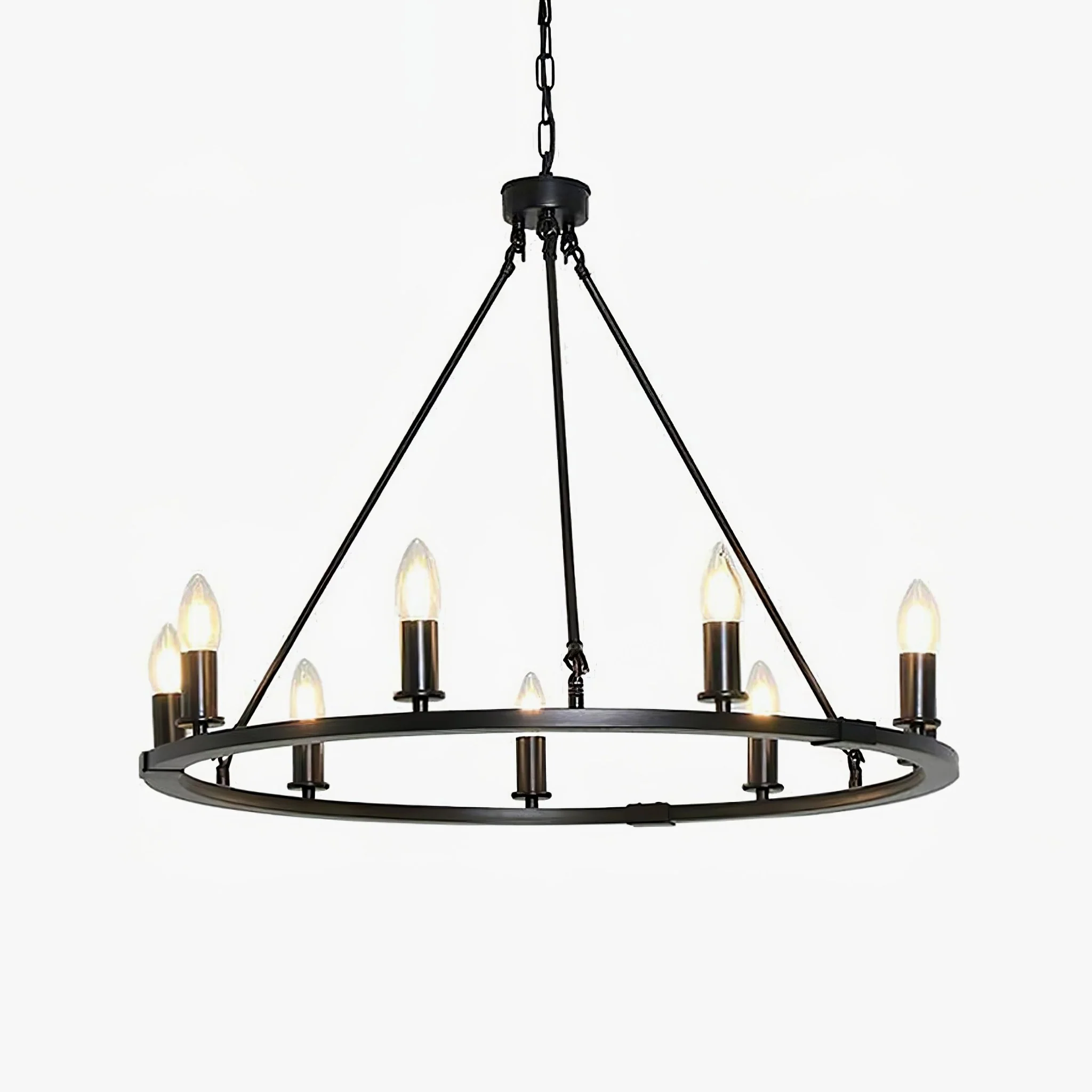 Black Candles Ring Chandelier - Image 3