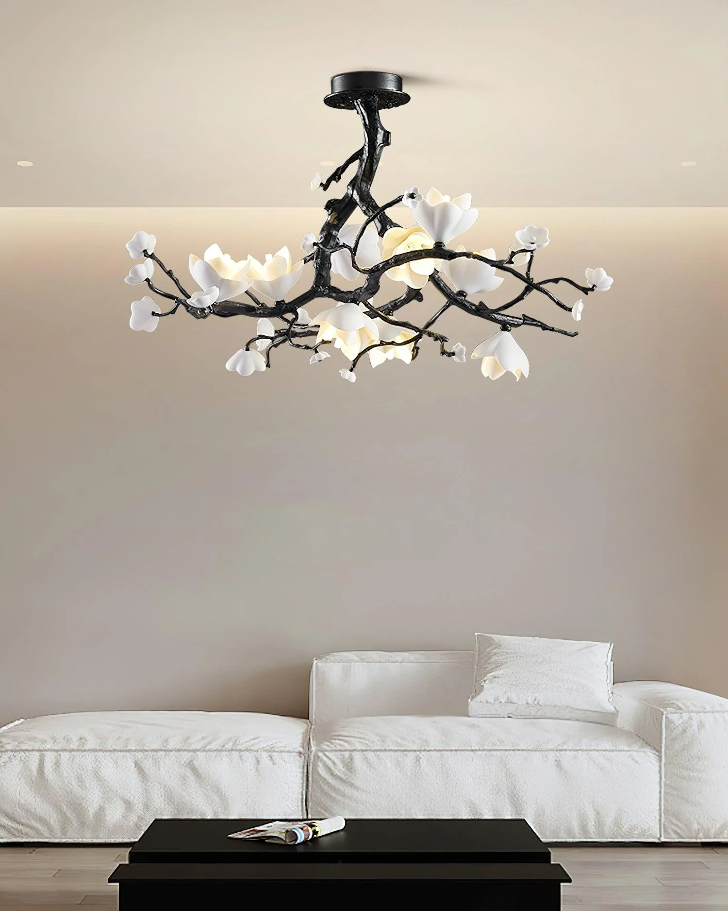 Black Copper Tree Chandelier - Image 13