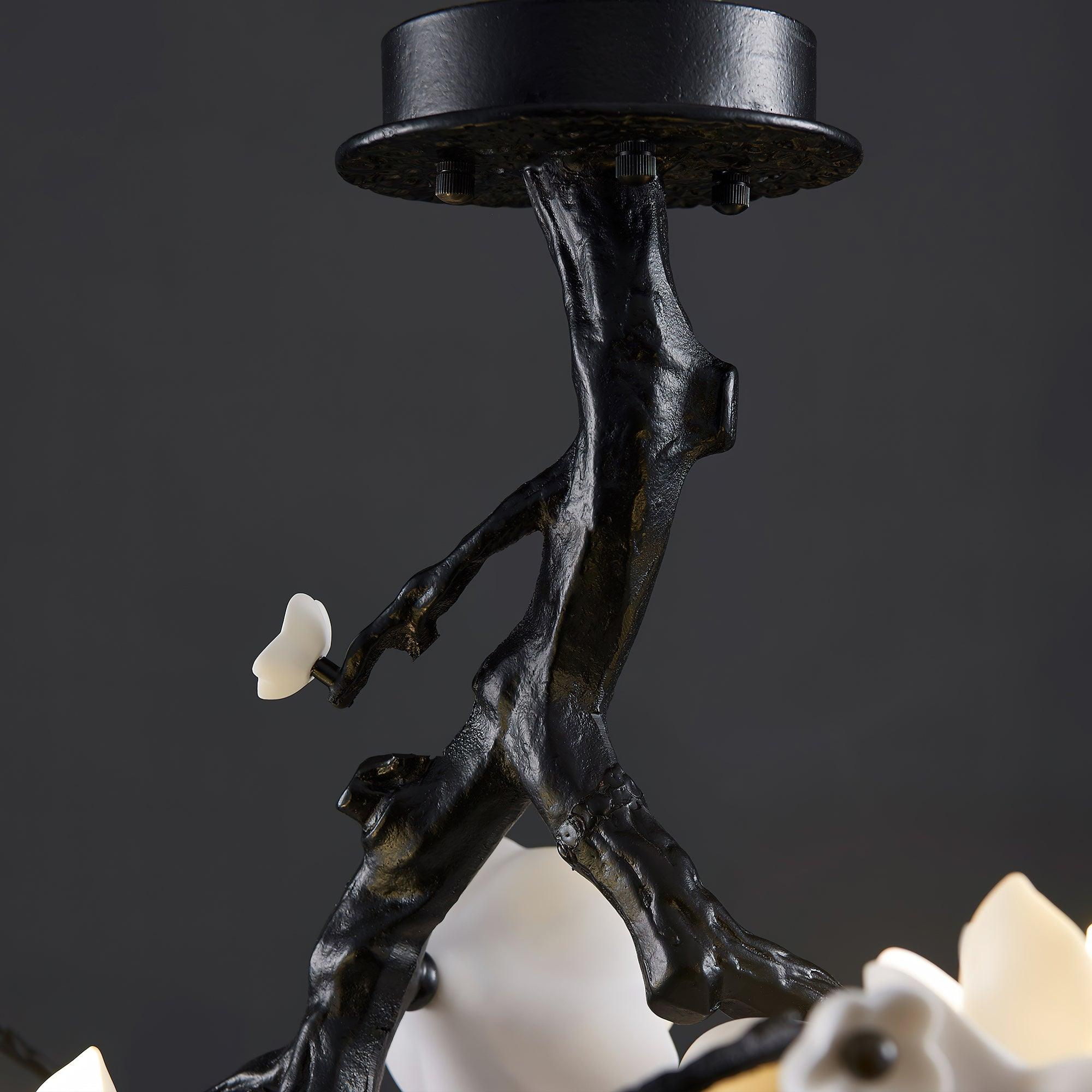 Black Copper Tree Chandelier - Image 16
