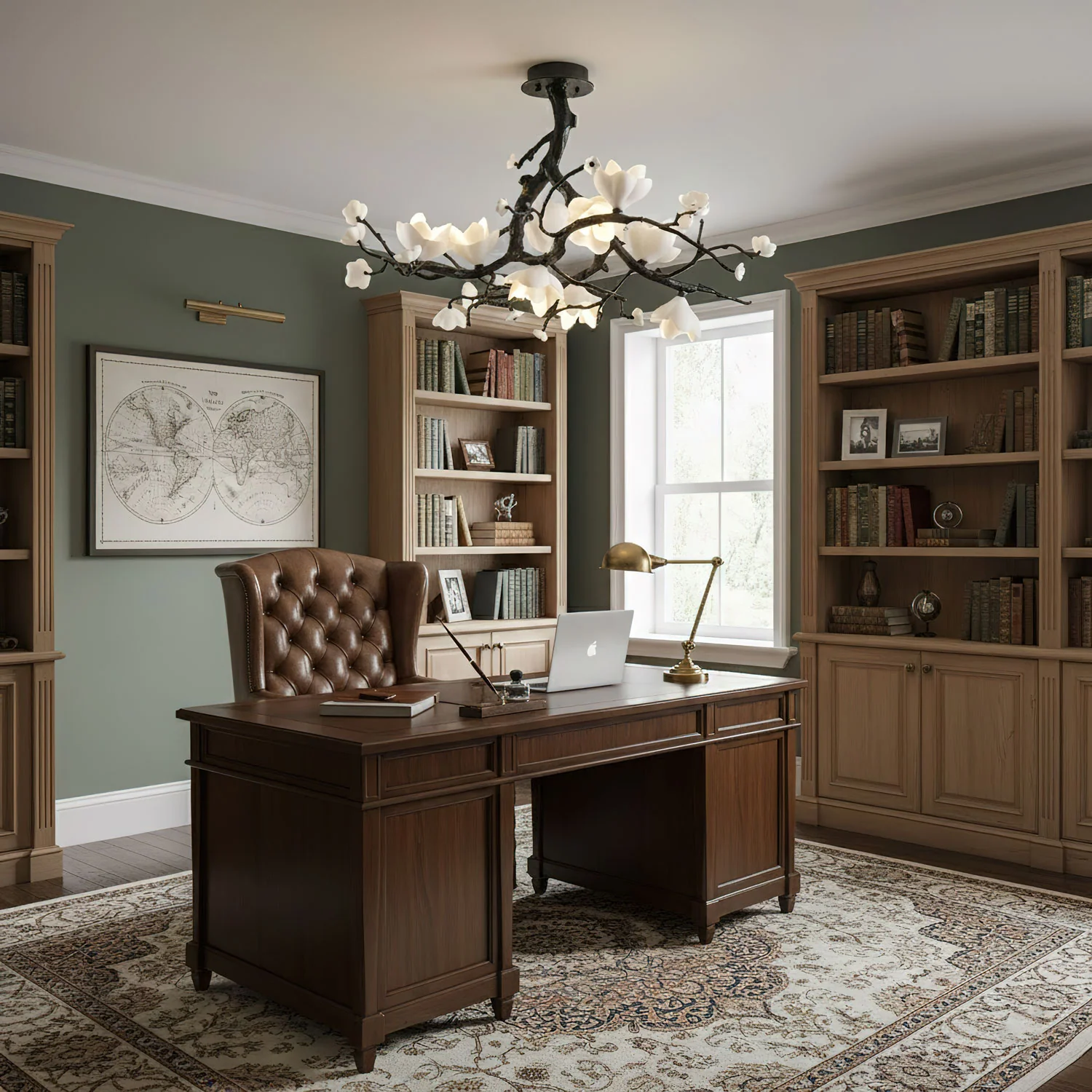 Black Copper Tree Chandelier - Image 3