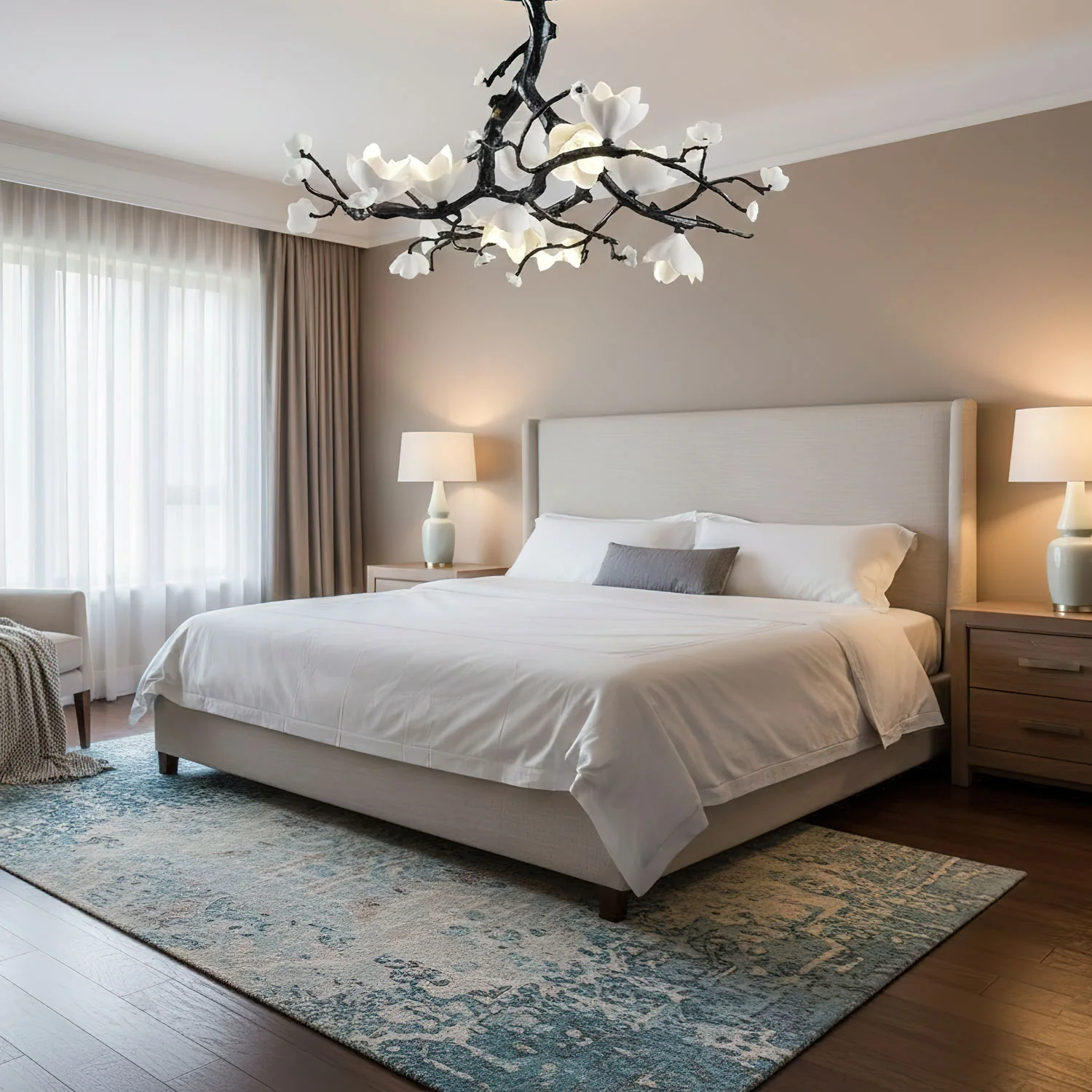 Black Copper Tree Chandelier - Image 6