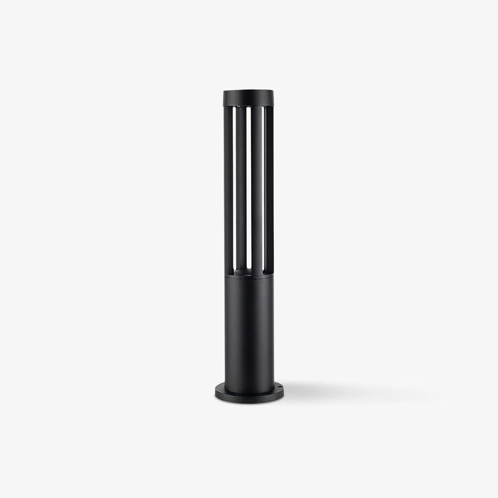 Black Cylindrical Solar Outdoor Post Light - Image 14