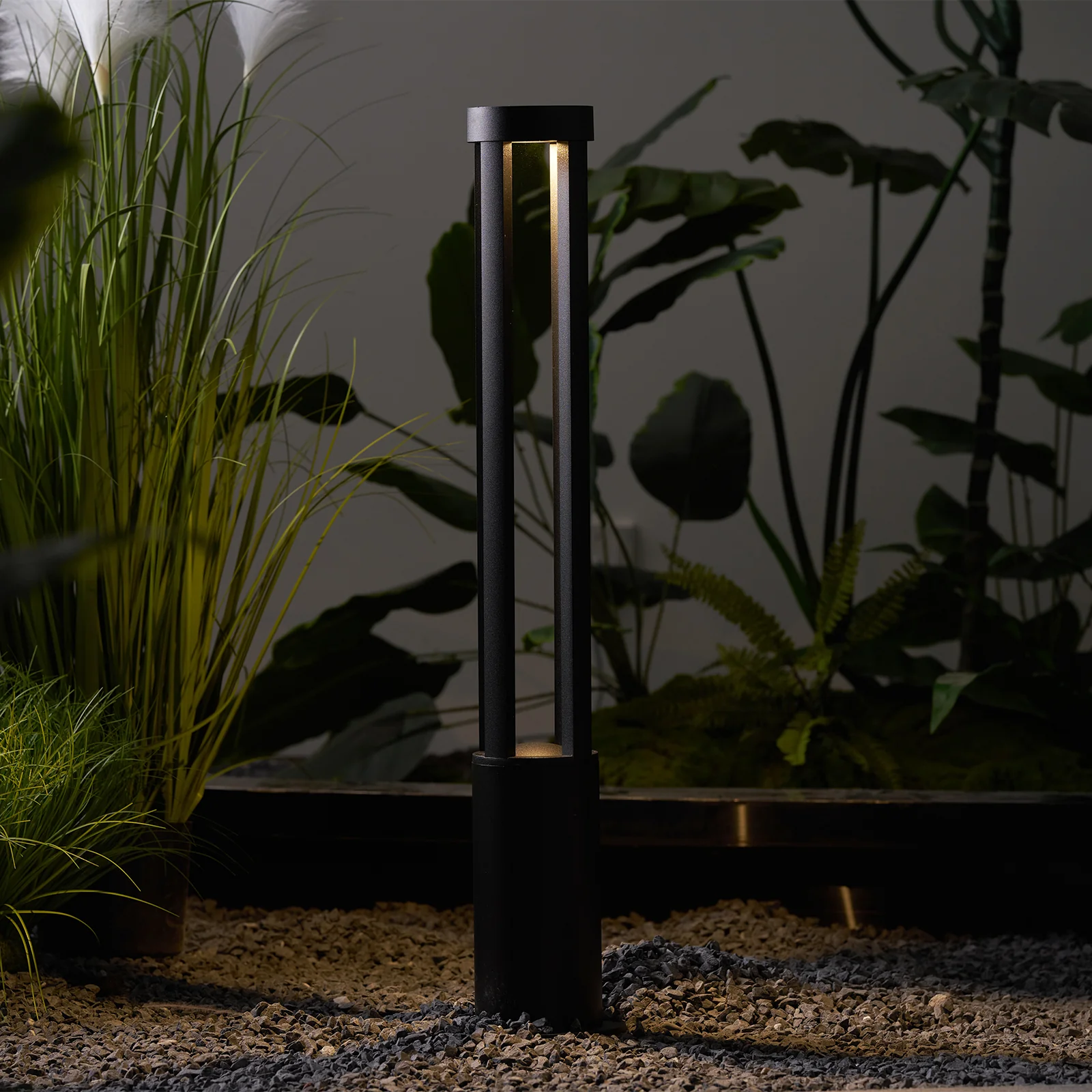 Black Cylindrical Garden Outdoor Light - Image 4
