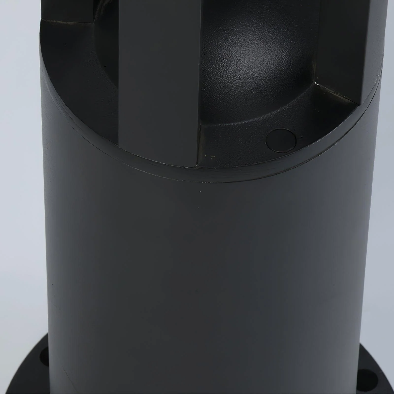 Black Cylindrical Solar Outdoor Post Light - Image 21