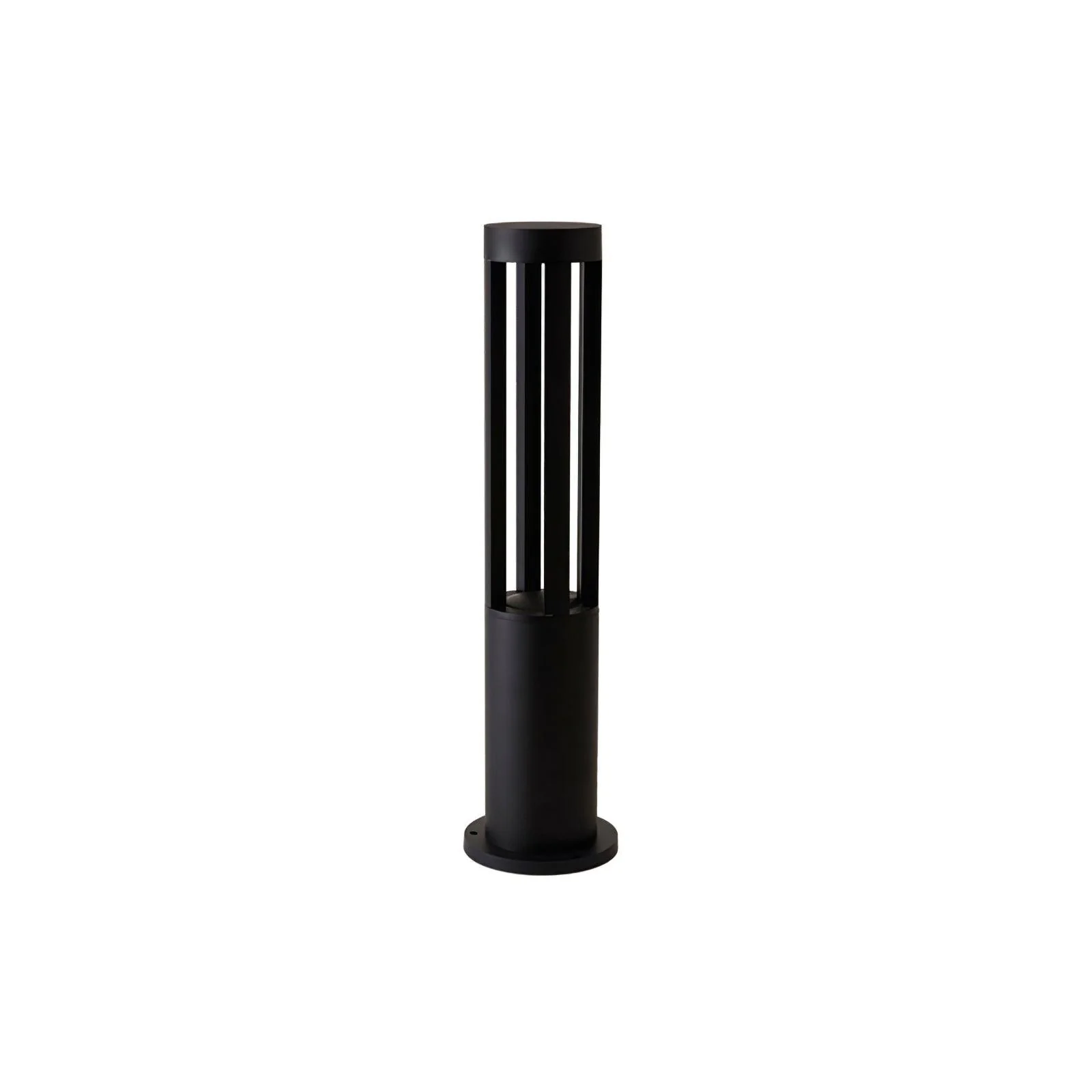 Black Cylindrical Solar Outdoor Post Light - Image 30