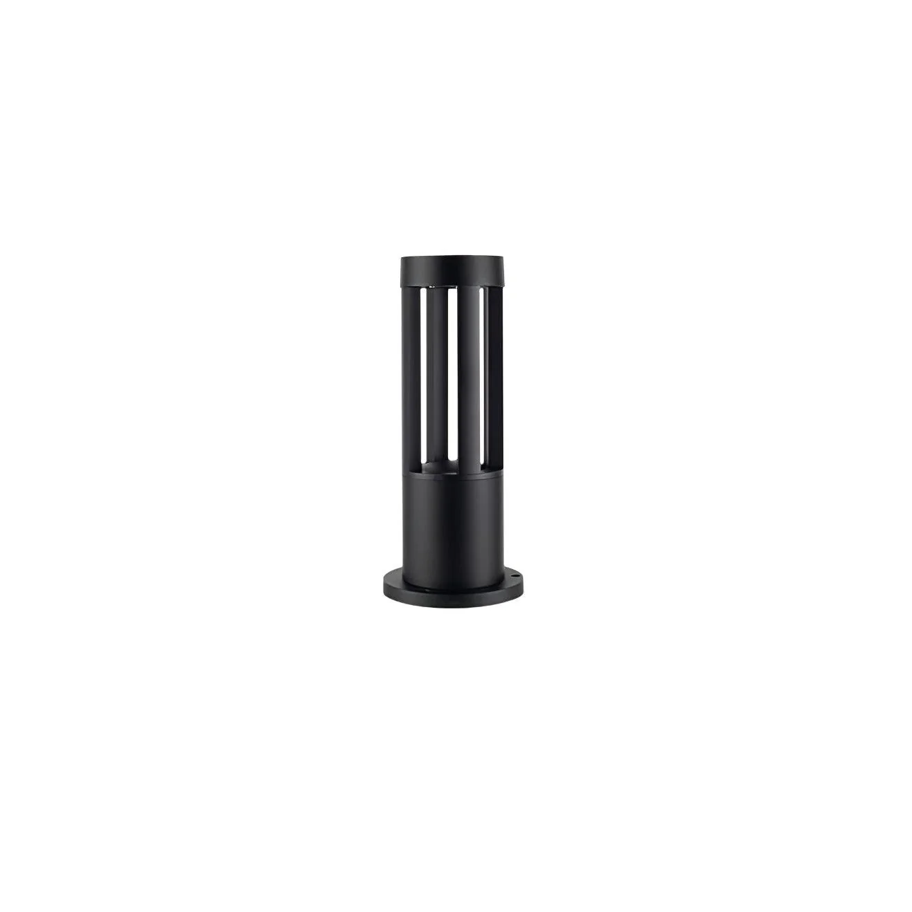 Black Cylindrical Solar Outdoor Post Light - Image 31