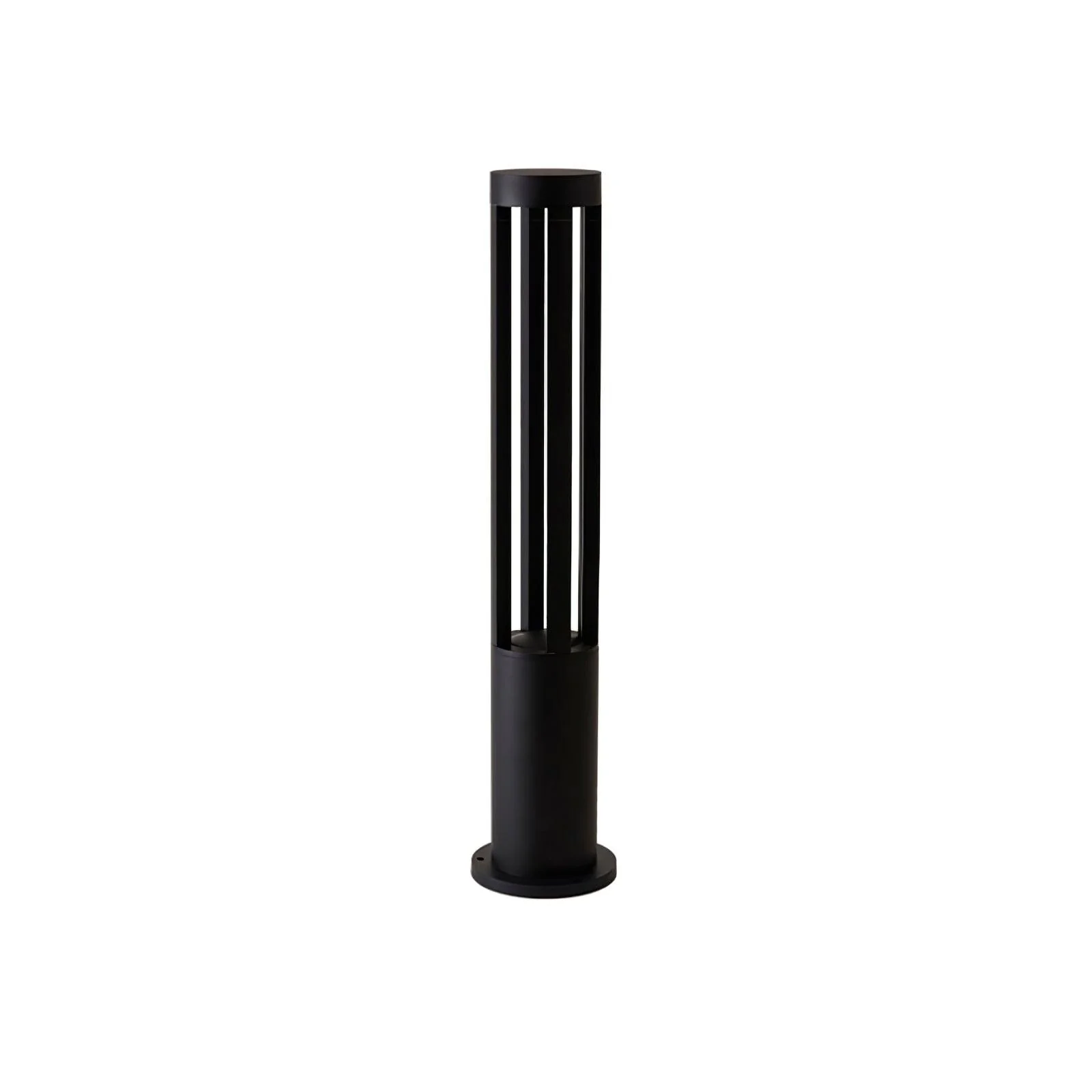 Black Cylindrical Solar Outdoor Post Light - Image 35