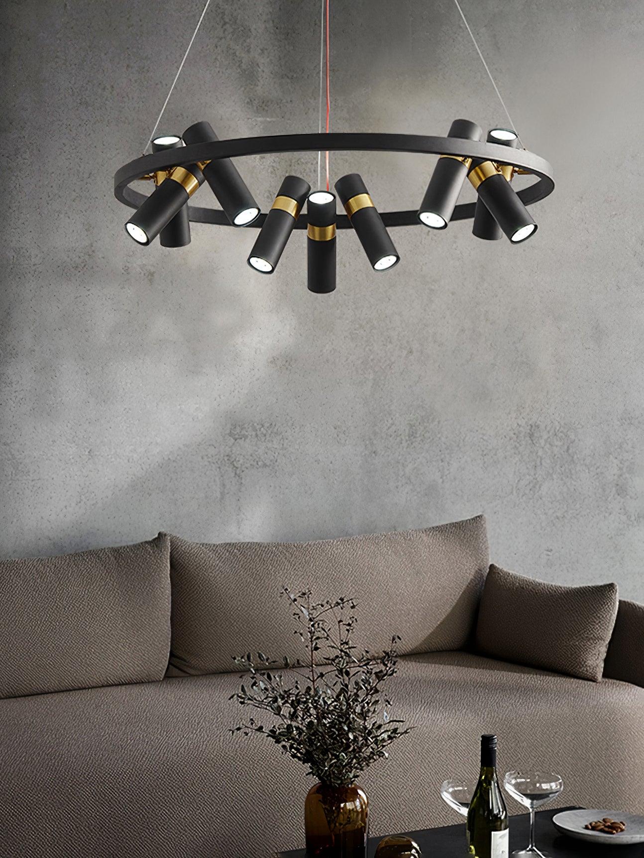 Black Mutil Pipe Chandelier - Image 24