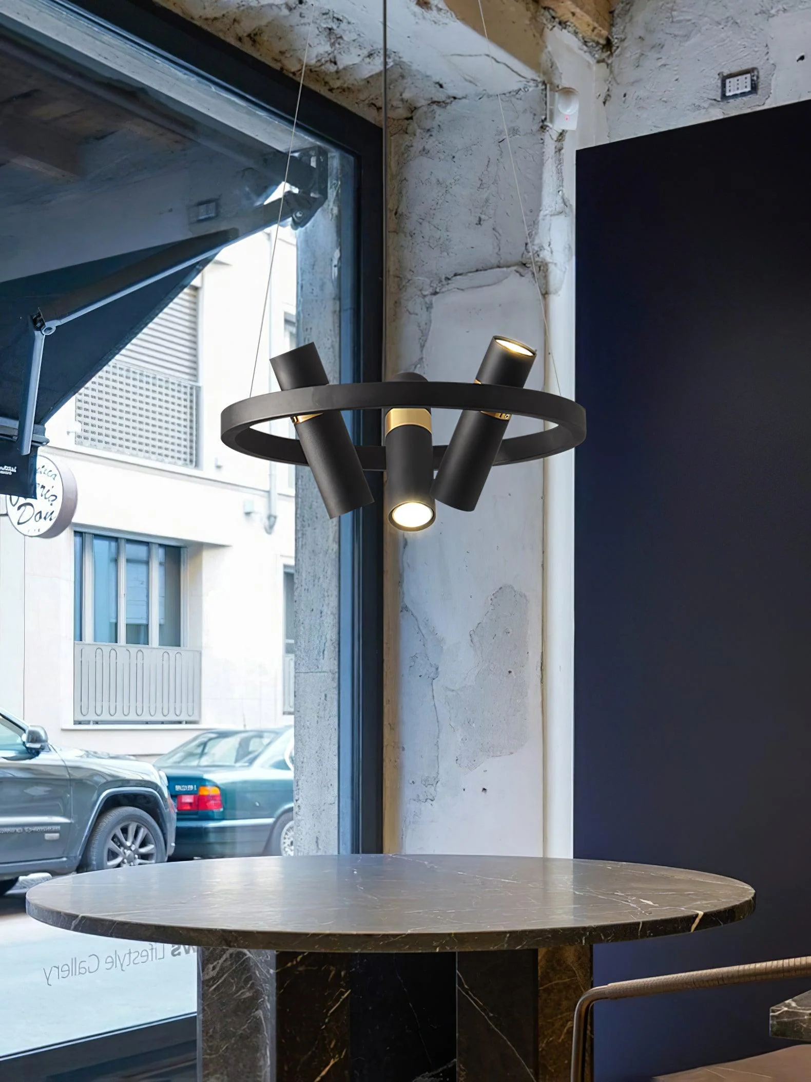 Black Mutil Pipe Chandelier - Image 8