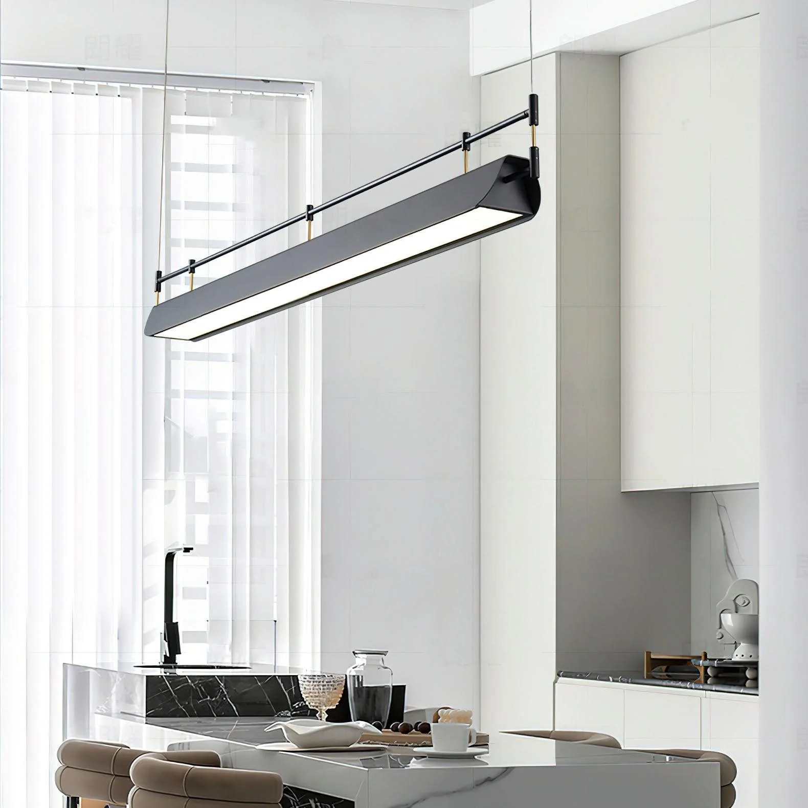 Black Roof LED Chandelier - Image 13