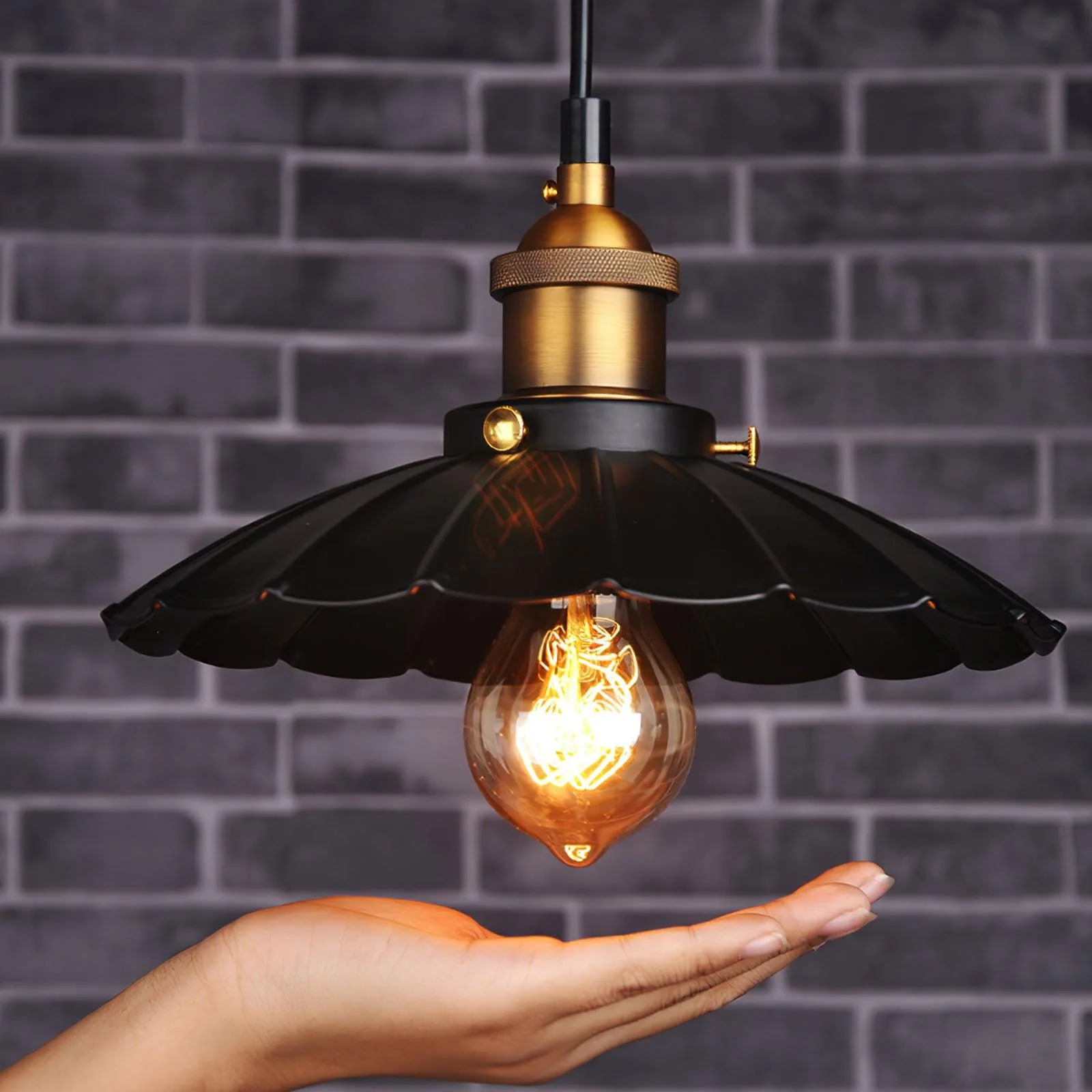 Black Skirt Pendant Light - Image 9