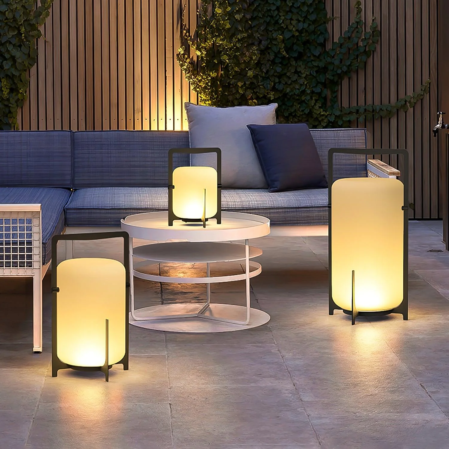 Black Twilight Lantern Table Lamp - Image 24
