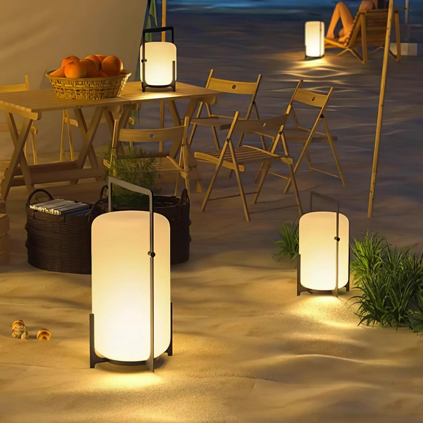 Black Twilight Lantern Table Lamp - Image 4