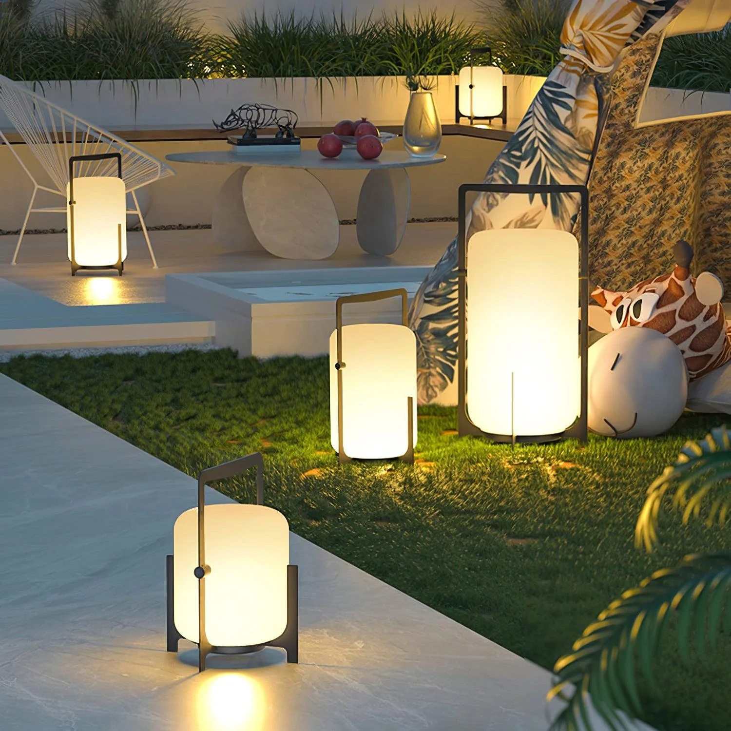 Black Twilight Lantern Table Lamp - Image 9