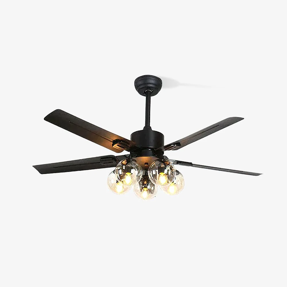 Black Vintage Ceiling Fan Light - Image 16