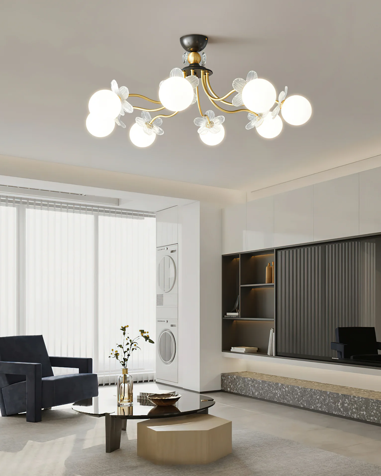 Blossom Flower Glass Chandelier - Image 12