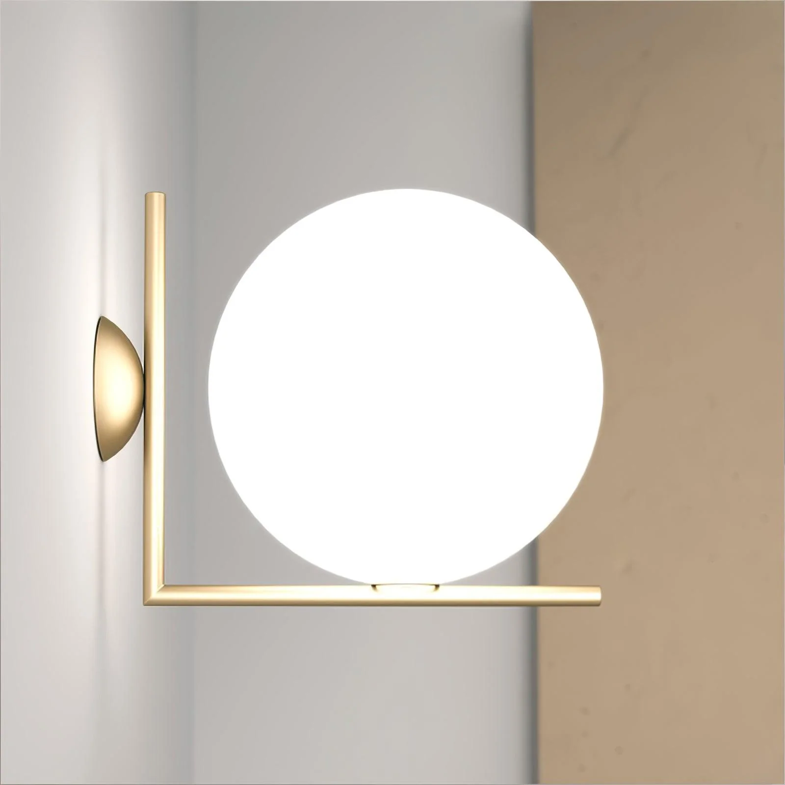 Blown Glass Opal Glass Wall Lamp - Image 10