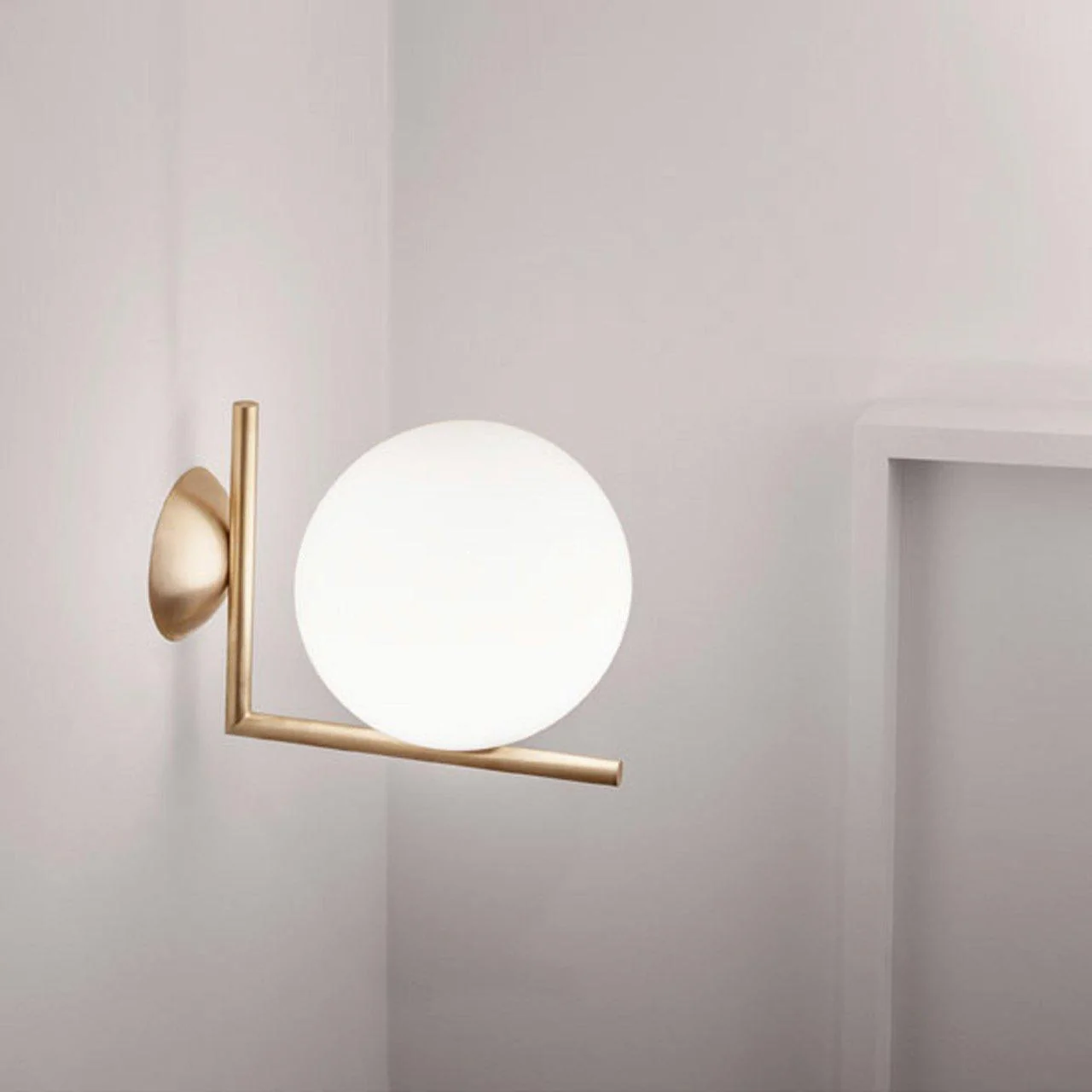 Blown Glass Opal Glass Wall Lamp - Image 12