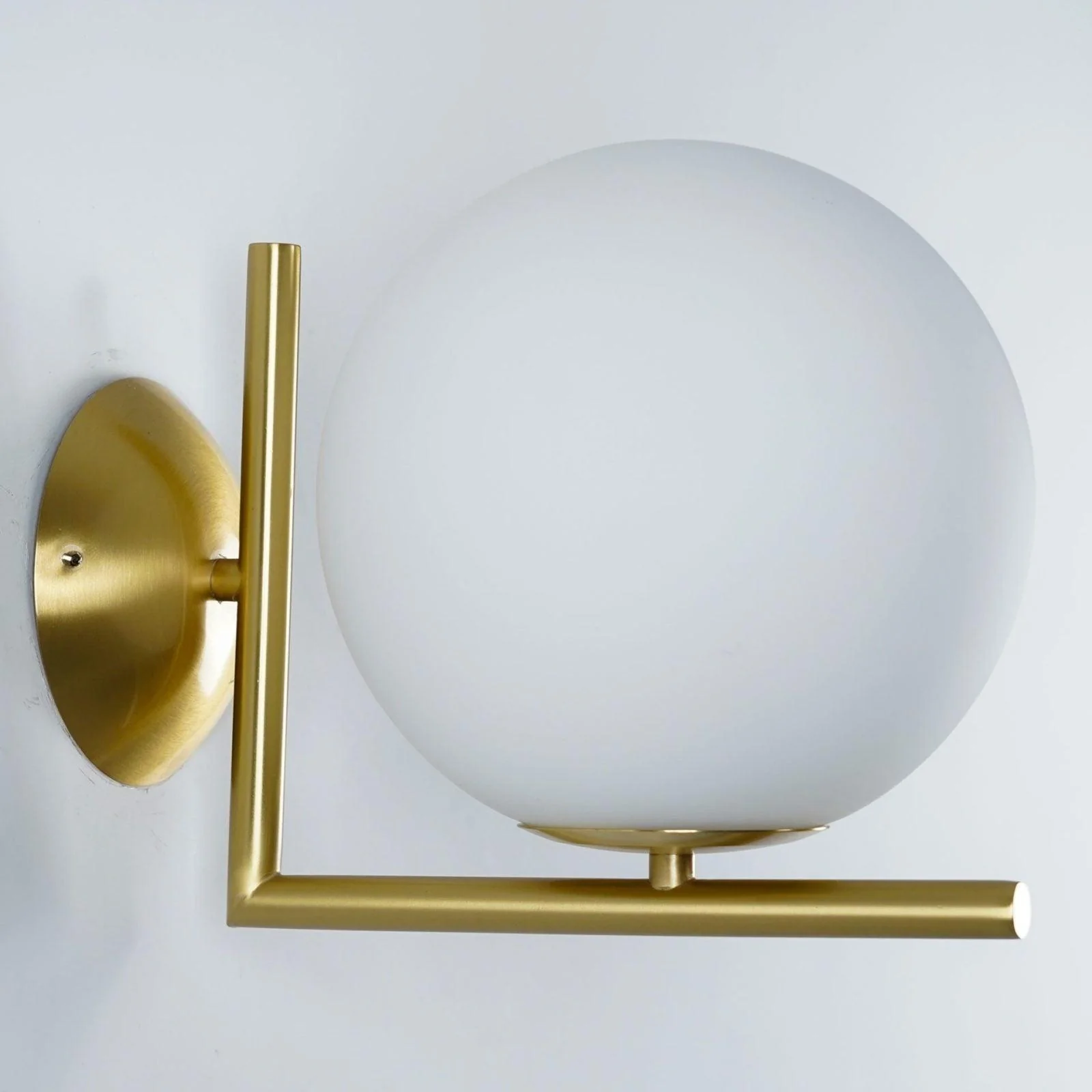 Blown Glass Opal Glass Wall Lamp - Image 17