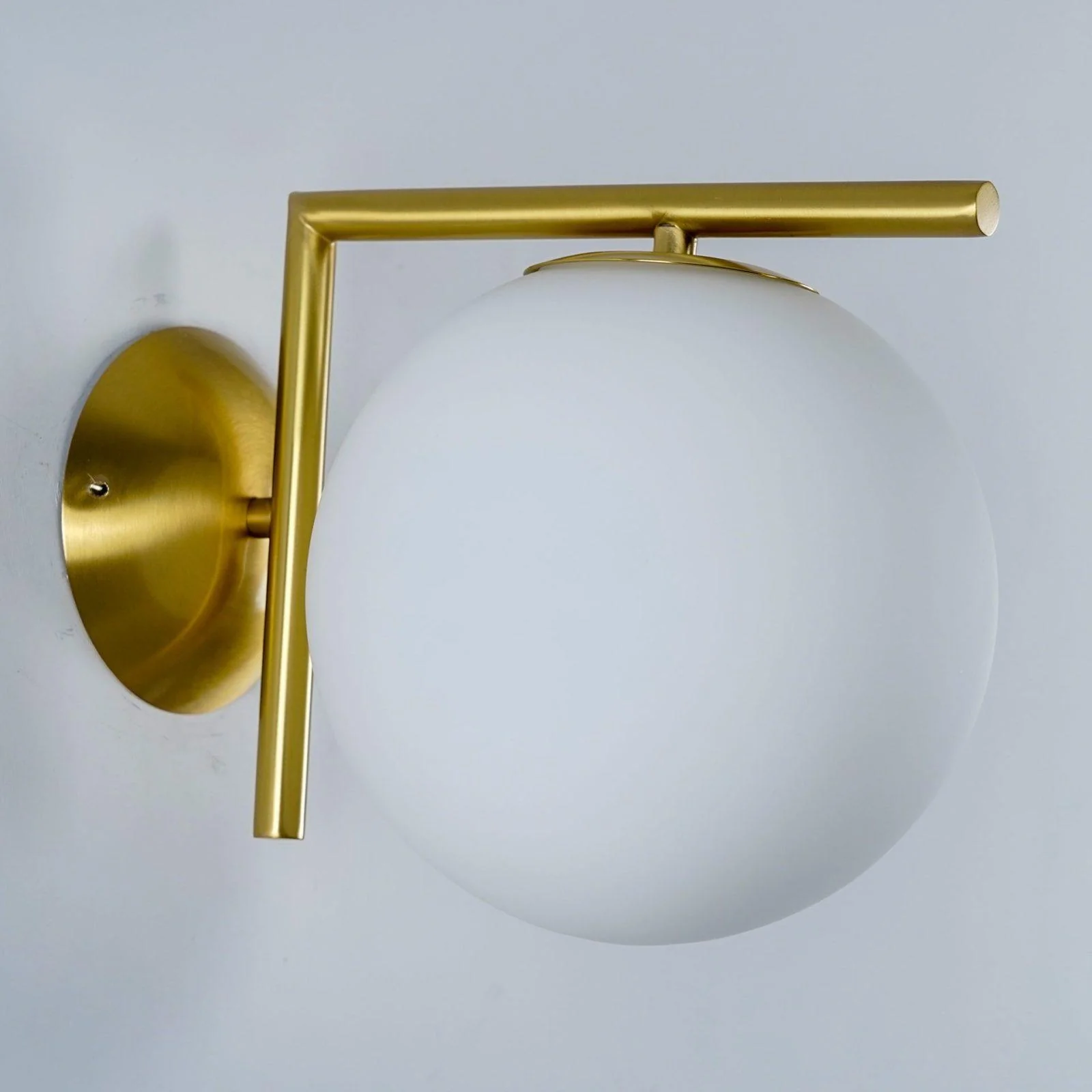 Blown Glass Opal Glass Wall Lamp - Image 31