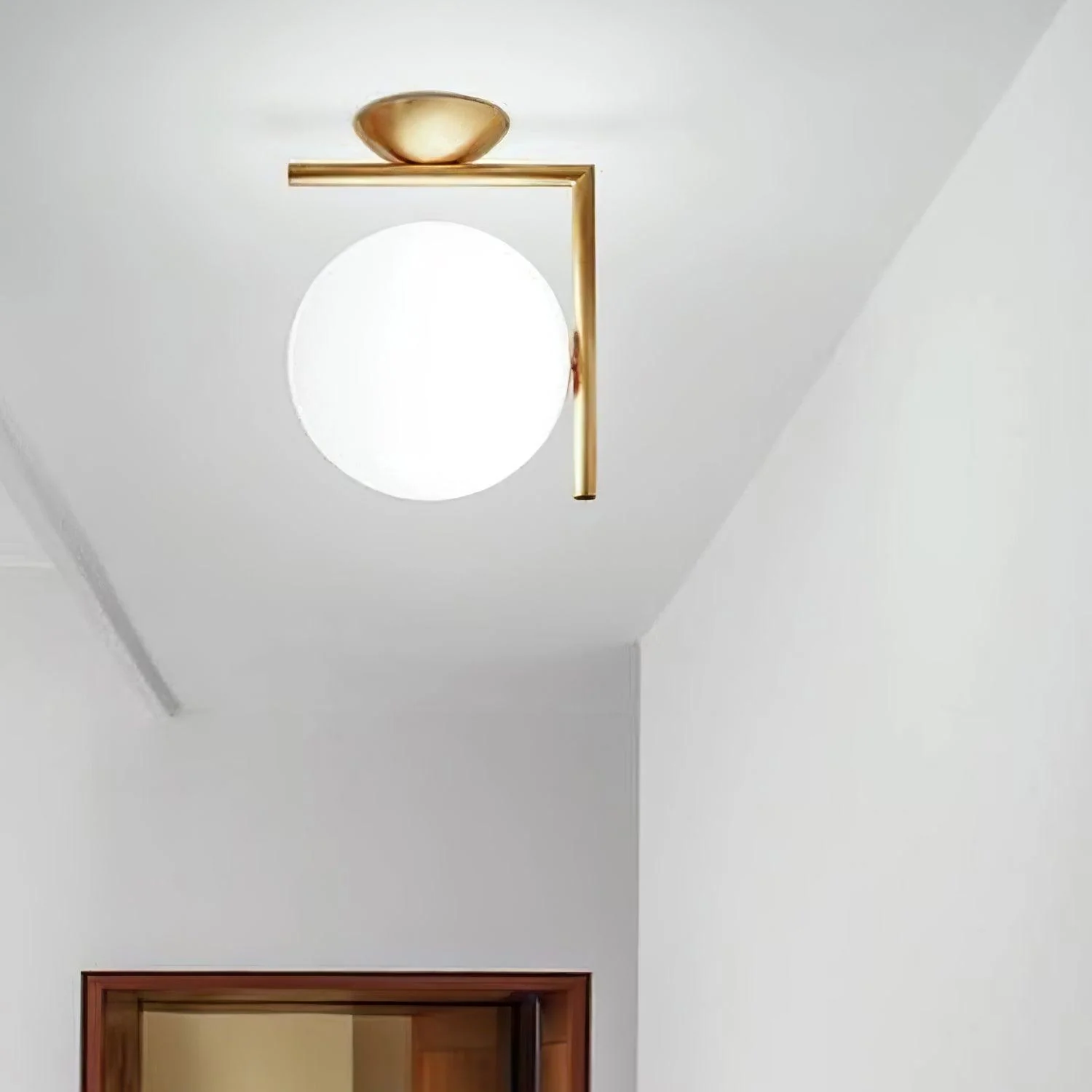 Blown Glass Opal Glass Wall Lamp - Image 36