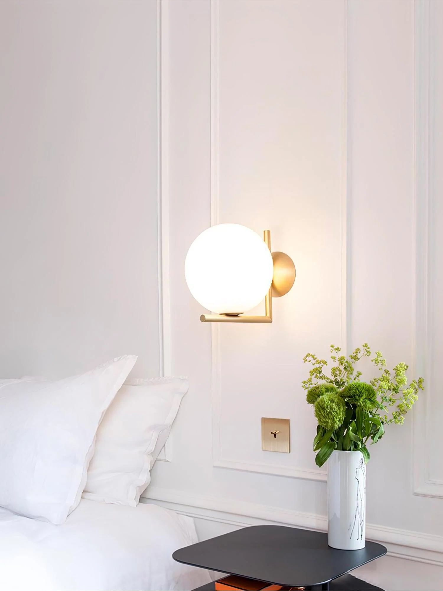 Blown Glass Opal Glass Wall Lamp - Image 39