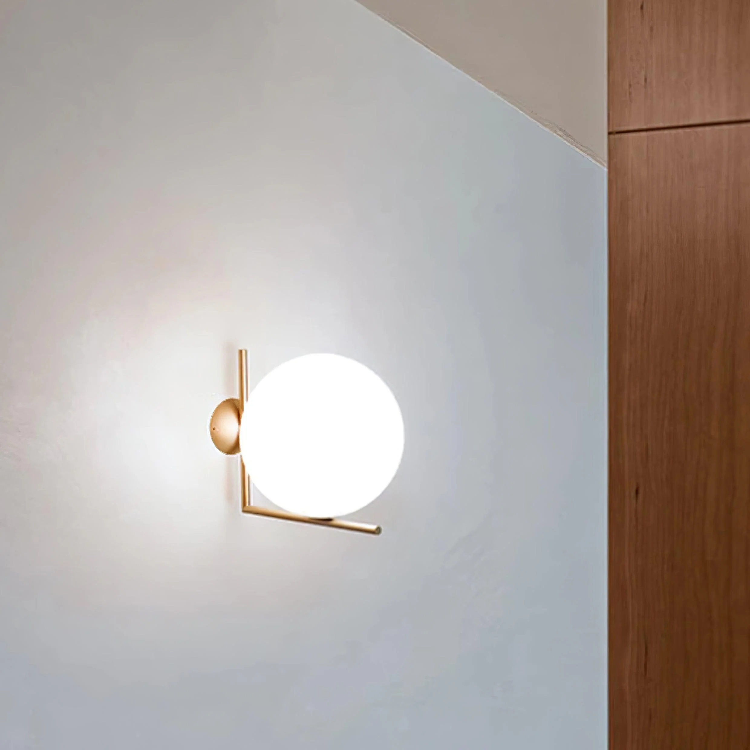 Blown Glass Opal Glass Wall Lamp - Image 45